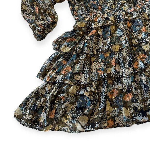 ULLA JOHNSON  Silk Tamara Dress In Night garden, Size 12, New with tag - Picture 12 of 16
